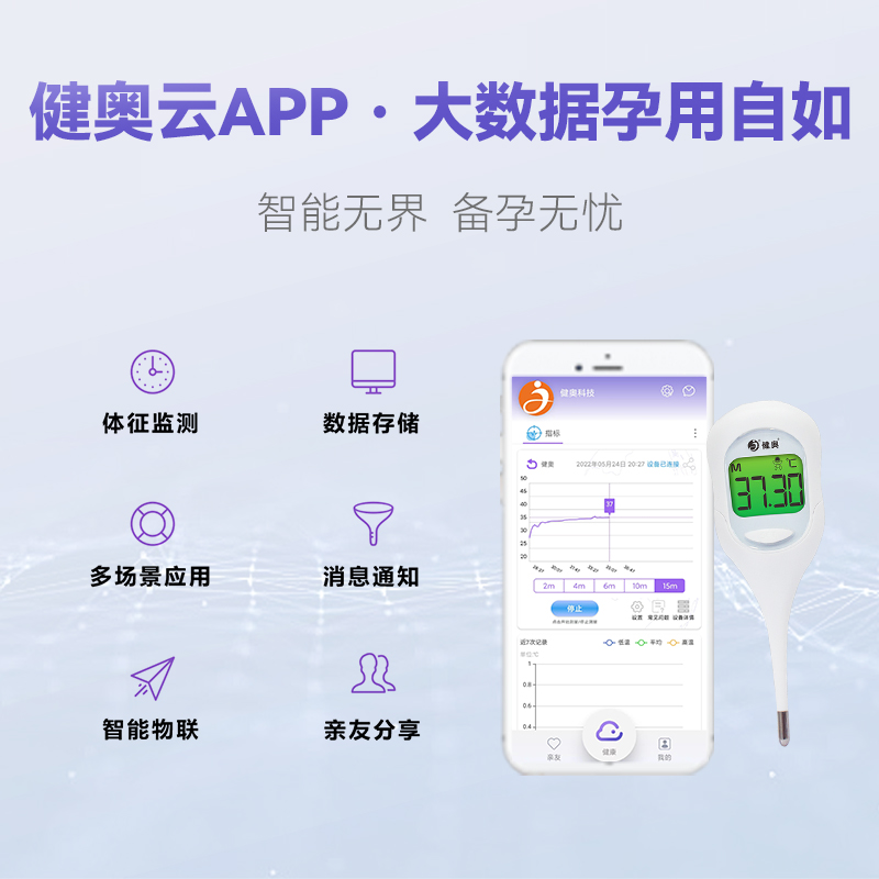 藍(lán)牙款基礎(chǔ)體溫計(jì)T28L
